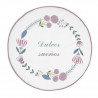 TANUKI - Tapis first step DULCES SUEÑOS 90x90 cm - 100% Coton - Lavable en machine - Rose