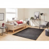 NAZAR Tapis LOFT shaggy uni - 80x150 cm - Gris anthracite - Lavable en machine
