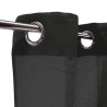 Voilage 100% coton - Noir - 105x250 cm