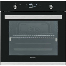 SHARP K71V28BM2 - Four électrique encastrable - 78 L - Pyrolyse - Chaleur tournante - Porte froide - Classe A - Noir