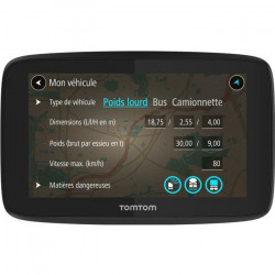 TomTom GO Professional 6200 - GPS poids lourds 6 pouces, cartographie Europe 49 pays, Wi-Fi intégré, carte SIM intégrés, appe…