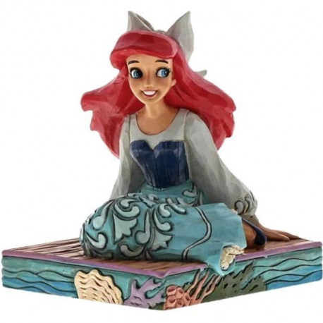 Figurine - DISNEY TRAD - ARIEL ASSISE - Licence Officielle La Petite Sirene - Enesco