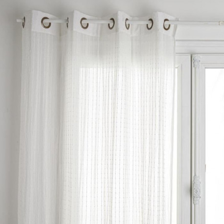 Voilage coton Noa - 140 x 260 cm - Blanc