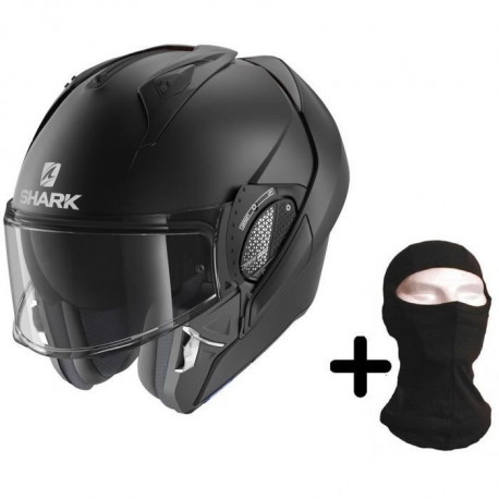 SHARK Casque modulable Evo GT Noir mat + Cagoule