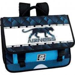 AIRNESS Cartable 41 Cm 3 Compartiments Bleu Enfant