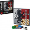 LEGO Art 31201 Harry Potter Les blasons de Poudlard, tableau de décoration mural, loisir créatif pour adultes