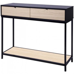 MINSK Console 2 tiroirs - En métal - L 110 x P 35 x H 80 cm