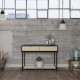 MINSK Console 2 tiroirs - En métal - L 110 x P 35 x H 80 cm