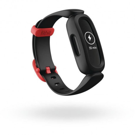 FITBIT Ace 3 - Bracelet connecté enfant - Noir et rouge