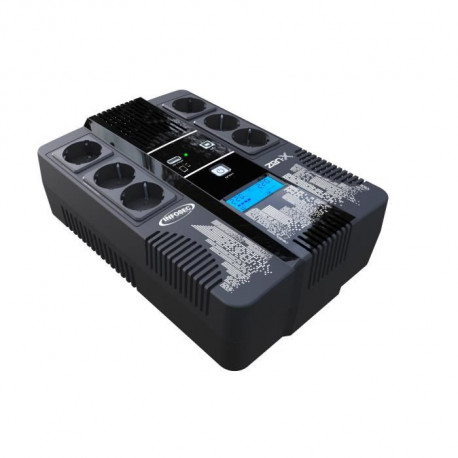 INFOSEC ZEN X 600 Onduleur Line Interactive 600 VA 6 Prises FR/SCHUKO -  1 chargeur USB - 1 port USB