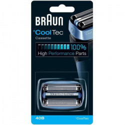 Braun CoolTec Piece De Rechange Pour Rasoir Électrique Bleu, Compatible avec les rasoirs CoolTec, 40B