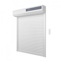 FRANCE COMBI Volet roulant solaire en PVC - Coloris blanc - H140 x L150 cm