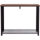 Console - Métal et bois - Noir - L 101,5 x P 35 x H 80 cm - LORENZO