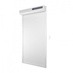 FRANCE COMBI Volet roulant solaire en PVC - Coloris blanc - H220 x L120 cm