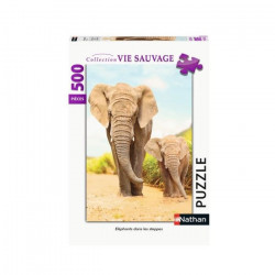 Puzzle N 500 p - Eléphants dans les steppes