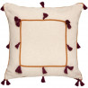 Coussin Coton a pompons Nam - 50 x 50 cm