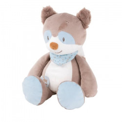 NATTOU Peluche Bob le raton laveur - 100% polyester - 30 cm - Des la naissance