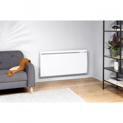 AIRELEC ALIZÉ A693687 Radiateur a Inertie Fonte - Horizontal 2000W - Coloris Blanc - Fabrication Française - Programmable