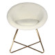 Fauteuil imitation fourrure - Blanc - AUREA