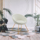 Fauteuil imitation fourrure - Blanc - AUREA