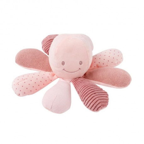 NATTOU Pieuvre multi-activités (hochet, papier bruissant, scouic) - Multi-matieres - Rose