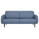 Canapé fixe 3 places  BALTO -Tissu Bleu - L 193 x P 80 x 79 cm
