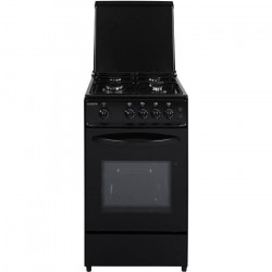 OCEANIC 105BV2 - Cuisiniere gaz - Noir - Eclairage - Grill électrique - L49 x H 85 x P 46 cm