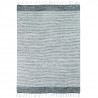 Tapis Terra - 120 x 170 cm - Bandes gris, argent et blanc