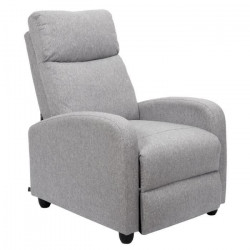 DREAM - Fauteuil de relaxation - Tissu - Gris - L 67 x P 98 x H 97 cm