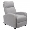 DREAM - Fauteuil de relaxation - Tissu - Gris - L 67 x P 98 x H 97 cm