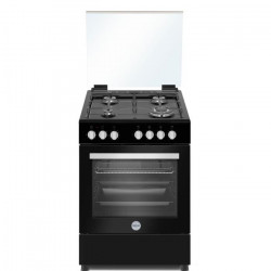 LA GERMANIA SM67TN - Cuisiniere - 4 foyers gaz - Four éléctrique catalyse multifonctions - 60L - Classe A - 60cm - Noire