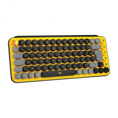 Clavier Sans Fil Logitech - POP Keys Mécanique avec Touches Emoji Personnalisables, Bluetooth ou USB, Design Compact Durable …