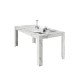 Table de salle a manger - Blanc marbre - MARMO - L 180 x P 90 x H 79 cm