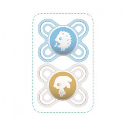 MAM Sucette Perfect Naissance - 0-2+m - Silicone - Lot de 2 - Elephant / Soleil