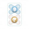 MAM Sucette Perfect Naissance - 0-2+m - Silicone - Lot de 2 - Elephant / Soleil