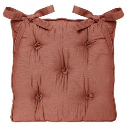 Galette de chaise 5 Boutons - Terracotta