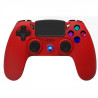 Manette Sans Fil Rouge avec Prise Jack pour casque et boutons lumineux pour PS4