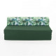 Banquette 2 places - Tissu Vert Deep Jungle - L 115 x P 75 x H 45 cm