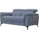 Canapé relax électrique 2 places  MELBOURNE -Tissu Bleu clair - L 158 x P 106 x H 99 cm