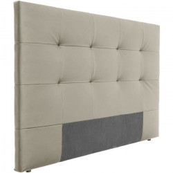 Tete de lit 185 x 120 cm - Simili Taupe - Pour couchage 140 / 160 ou 180 - HERA