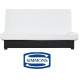 SIMMONS Banquette Clic clac Simmons- Tissu Rouge + 2 coussins Noir - Made in France - L 194 x P 98 x H 100 cm - VANDA