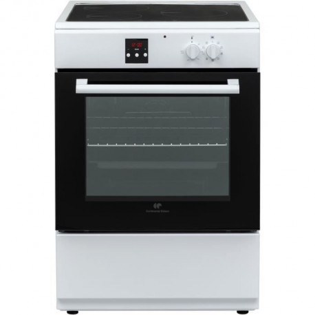 CONTINENTAL EDISON - Cuisiniere induction 3 zones - four multifonction catalyse 65L - programmateur digital - BLANC
