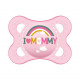 MAM Sucette Décor Message - 2-6 mois - Silicone - Bte stérilisation - Lot de 2 - Mommy rose