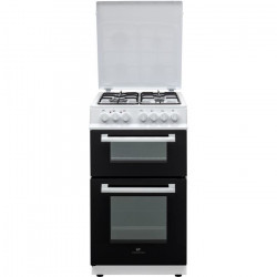 CONTINENTAL EDISON Cuisiniere 50x60 Double fours électrique - 4 feux blanc