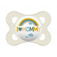 MAM Sucette Décor Message - 2-6 mois - Silicone - Bte stérilisation - Lot de 2 - Mommy vert