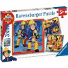 SAM LE POMPIER Puzzles 3x49 pieces - Notre héros Sam le pompier - Ravensburger - Lot de puzzles enfant - Des 5 ans