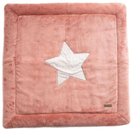 Domiva Tapis parc - 100 x 100 cm - Antidérapant - Microdoux - Terracotta