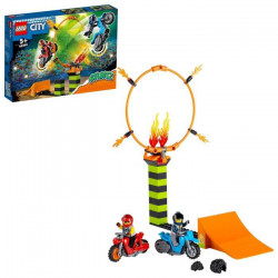 LEGO 60299 City Stuntz Le Spectacle des Cascadeurs, Motos a Rétrofriction, Cercle de feu, Figurine Duke DeTain