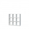 Etagere 9 niches - Décor papier blanc mat - MAURO