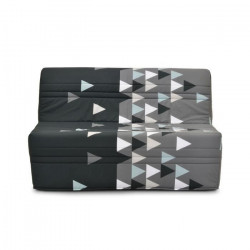 GRUHIER Banquette BZ - Tissu Gris et noir - L143 x P97 x H89cm - Joe